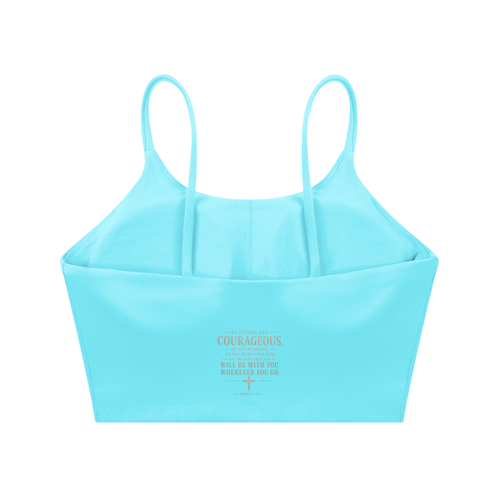 GOD IS KING Spaghetti Strap Yoga Sports Bra