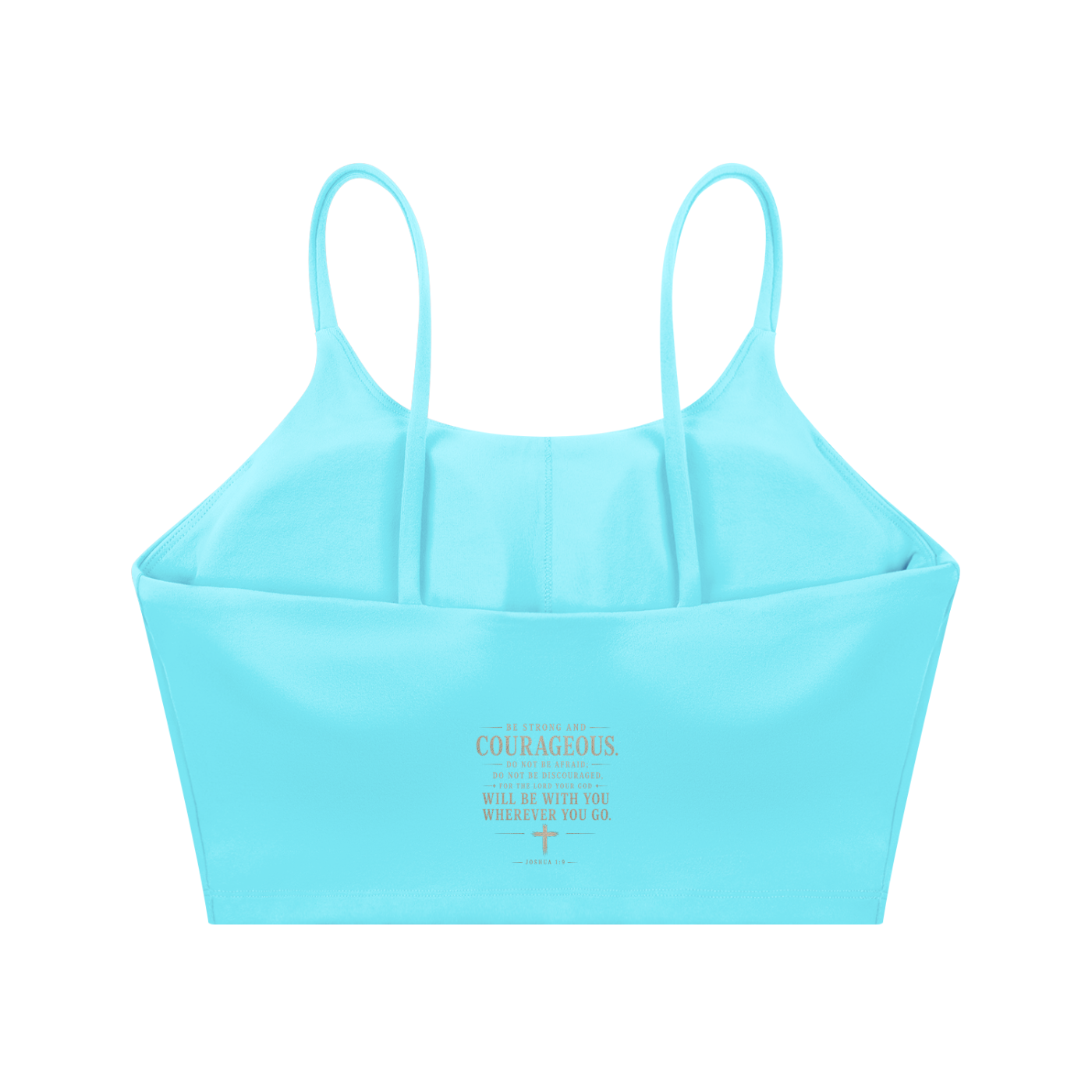 GOD IS KING Spaghetti Strap Yoga Sports Bra
