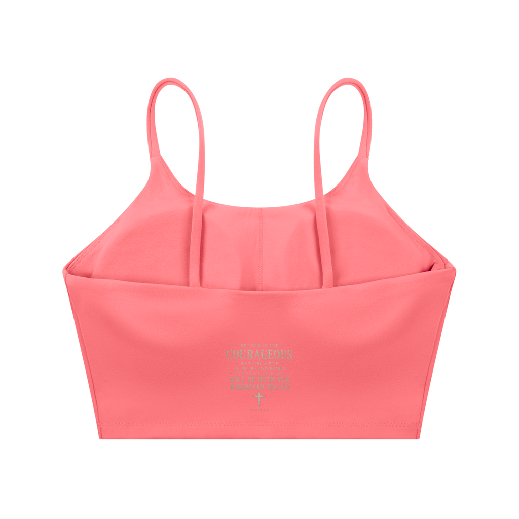 GOD IS KING Spaghetti Strap Yoga Sports Bra