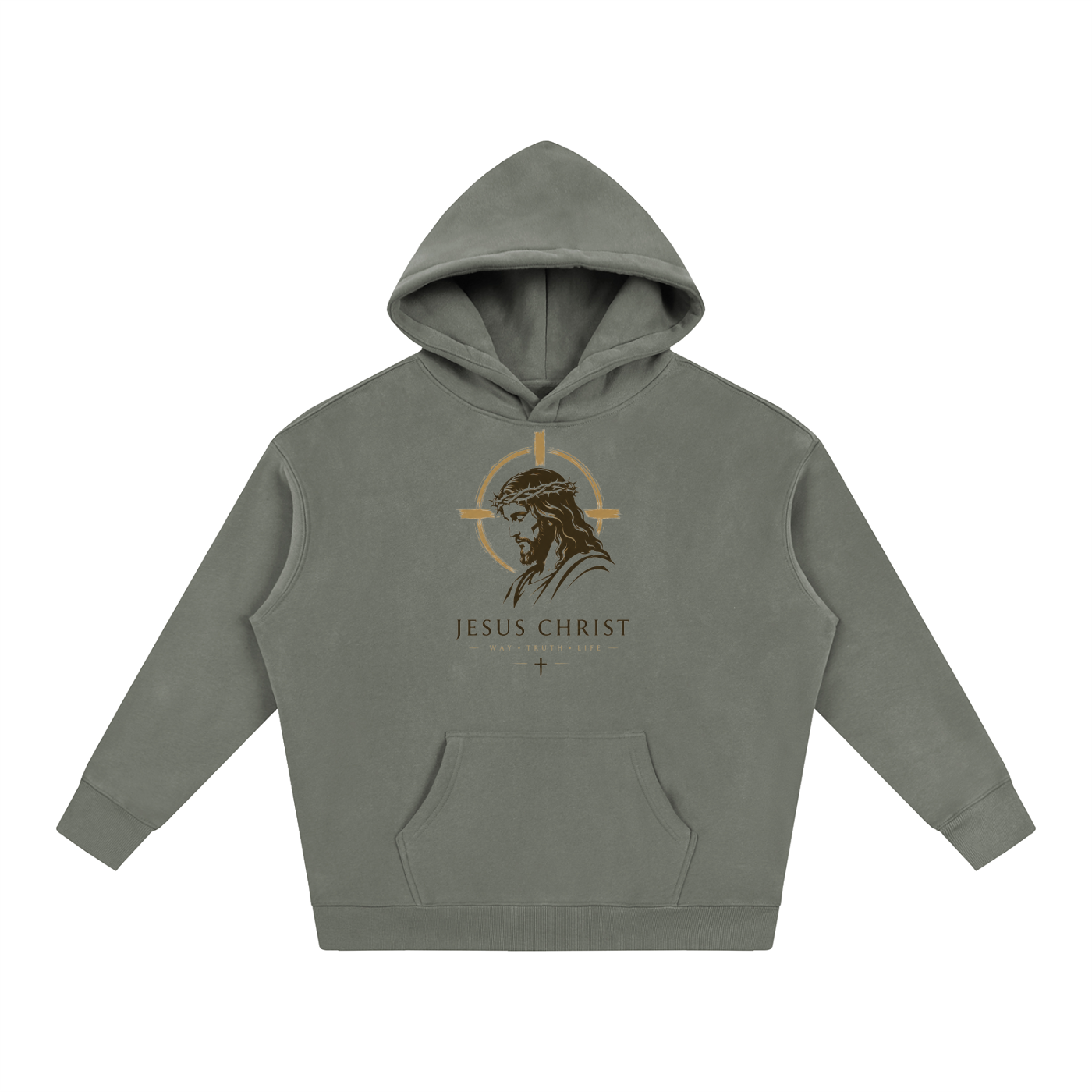 Jesus Christ GodisKing Oversize Fleeced Hoodie
