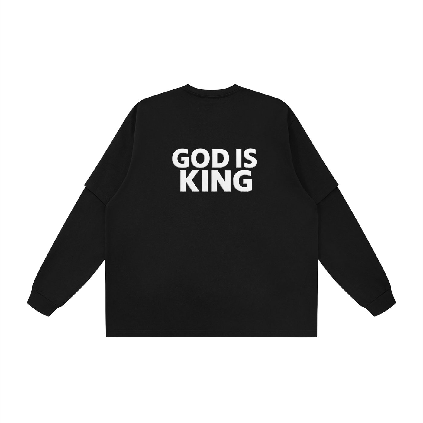 GOD IS KING Layered Oversized Long Sleeve