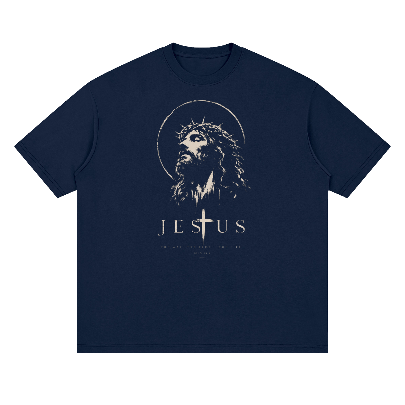 Jesus Streetwear Loose Drop Shoulder T-Shirt