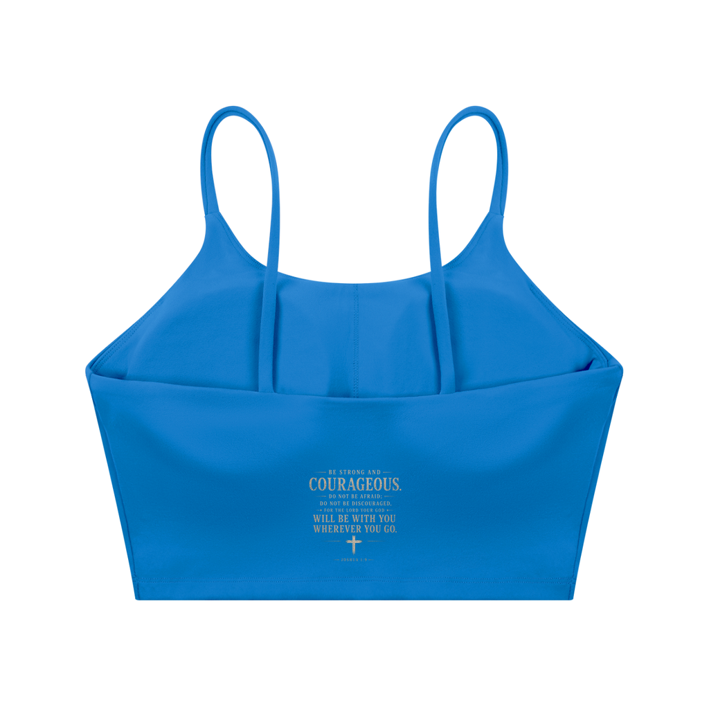 GOD IS KING Spaghetti Strap Yoga Sports Bra