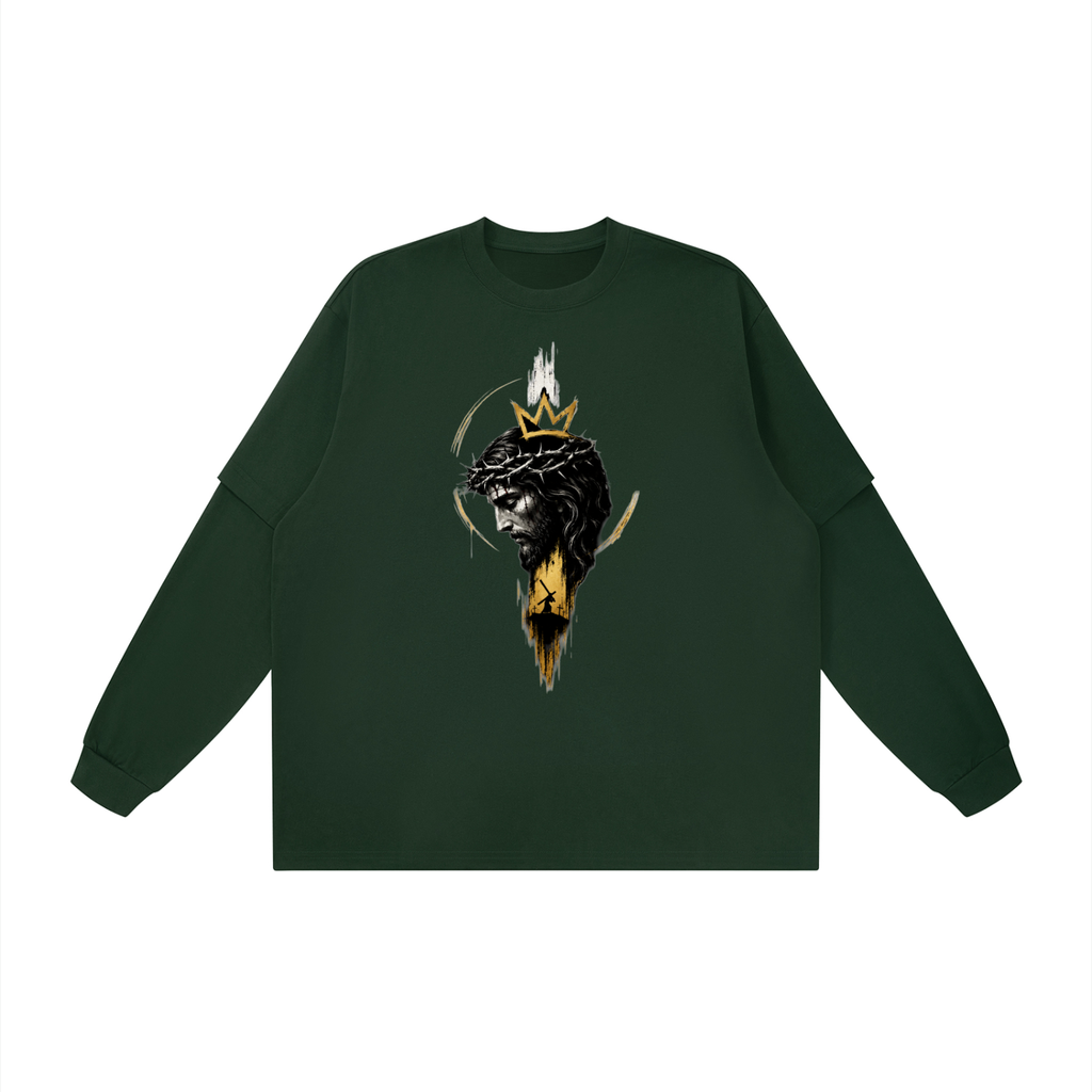GOD IS KING Layered Oversized Long Sleeve