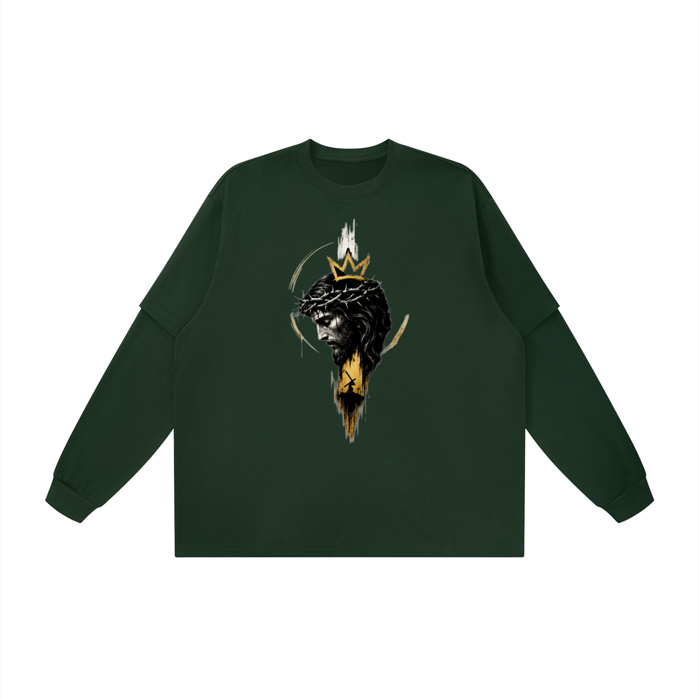 GOD IS KING Layered Oversized Long Sleeve
