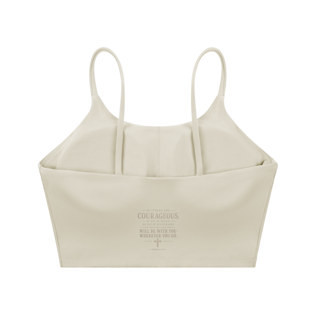 GOD IS KING Spaghetti Strap Yoga Sports Bra