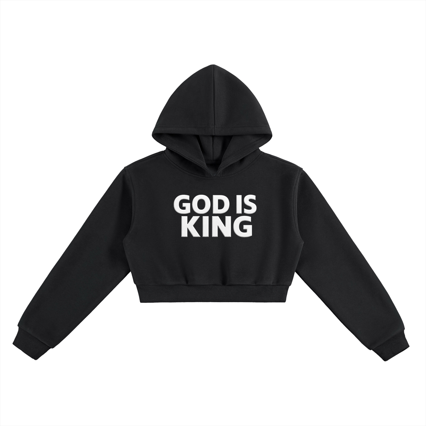 GOD IS KING Women’s Essential Cropped Hoodie
