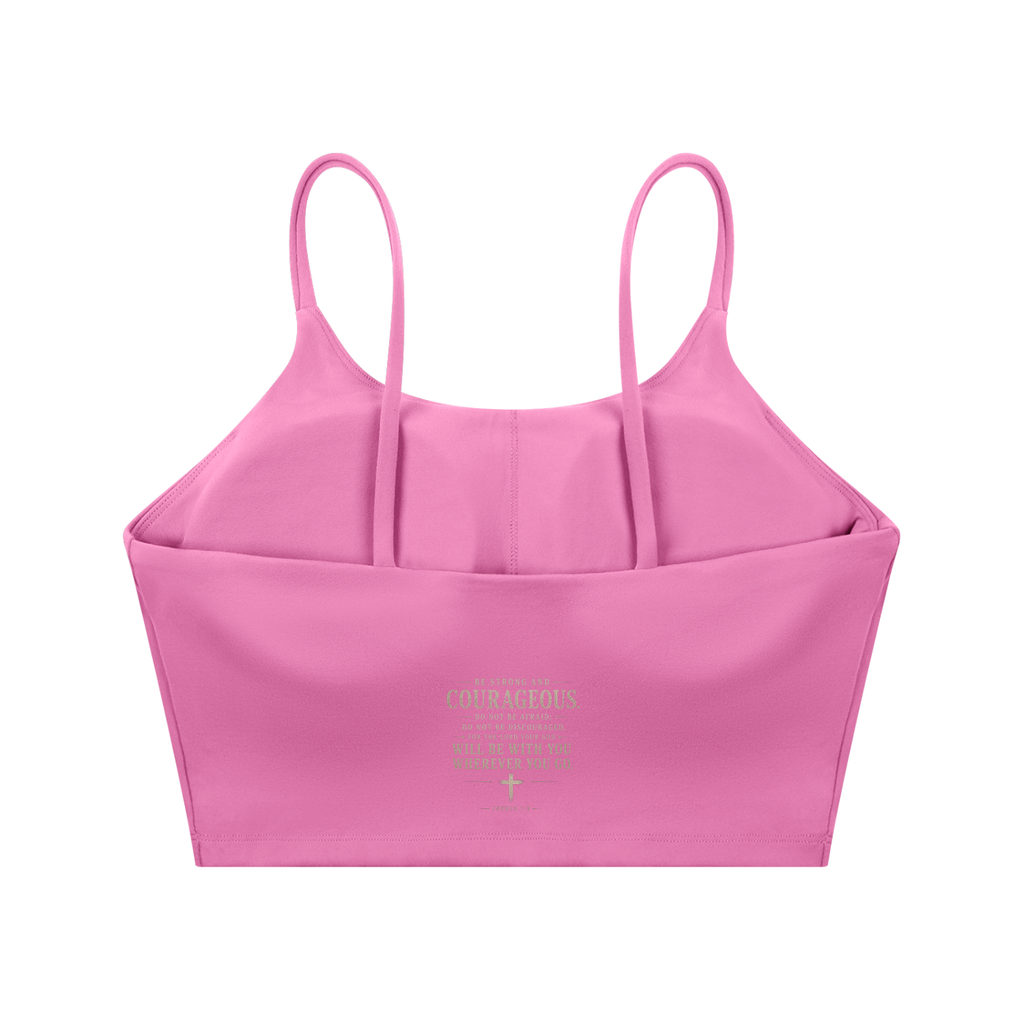 GOD IS KING Spaghetti Strap Yoga Sports Bra