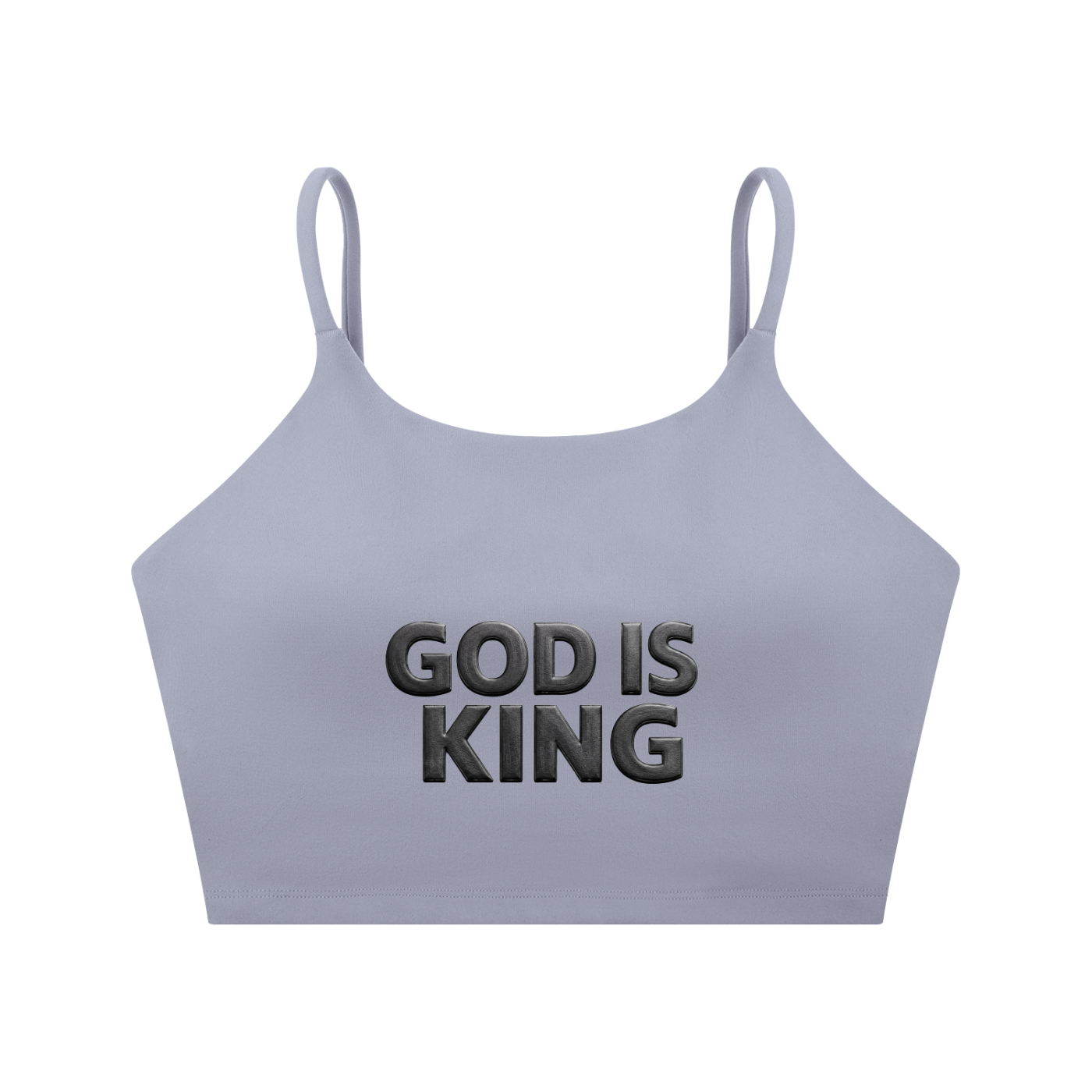 GOD IS KING Spaghetti Strap Yoga Sports Bra