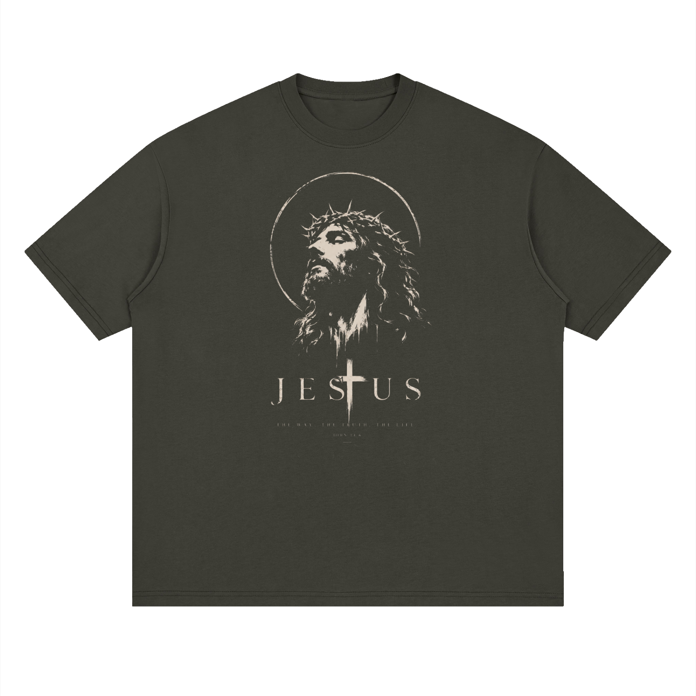 Jesus Streetwear Loose Drop Shoulder T-Shirt