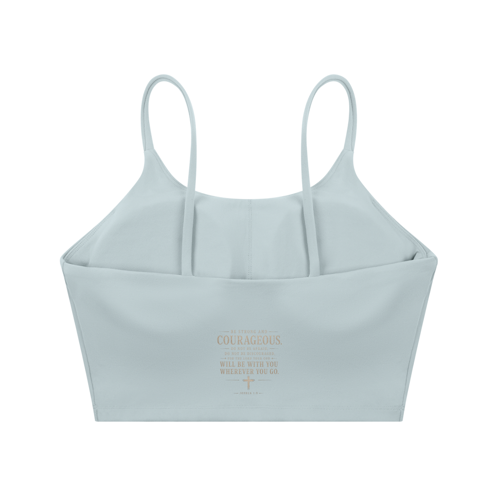 GOD IS KING Spaghetti Strap Yoga Sports Bra
