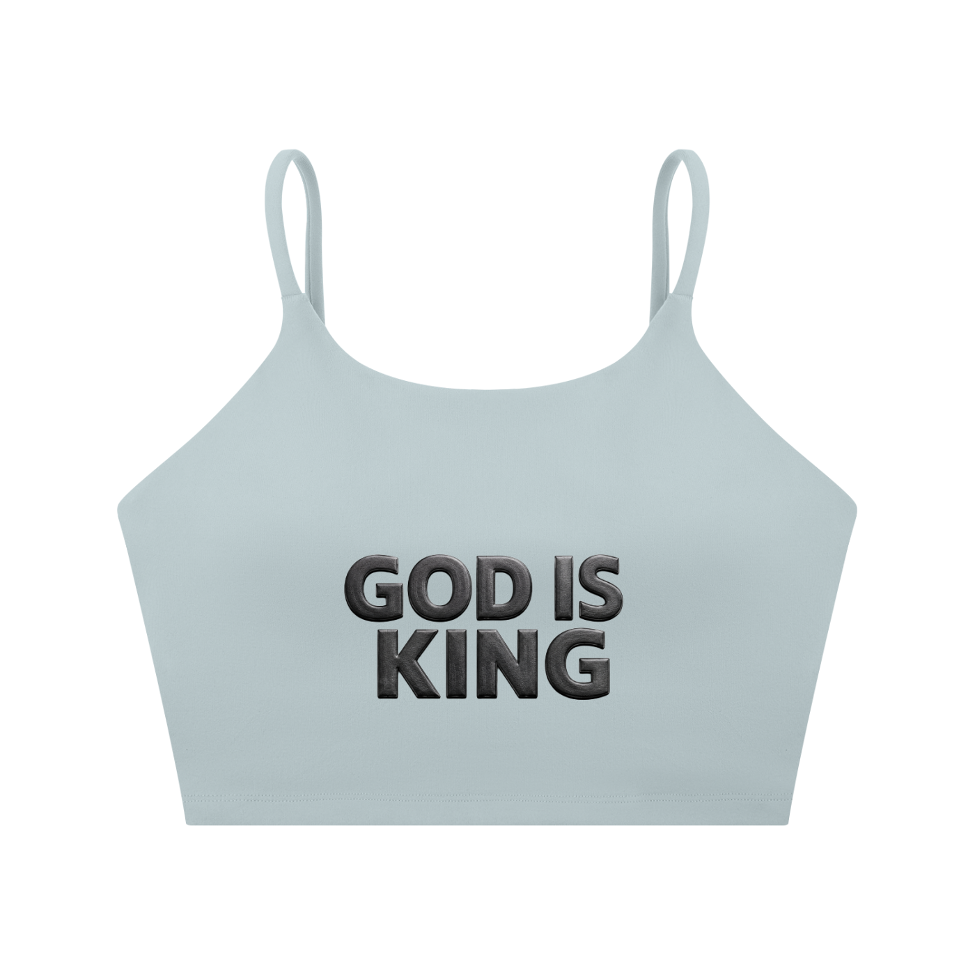 GOD IS KING Spaghetti Strap Yoga Sports Bra