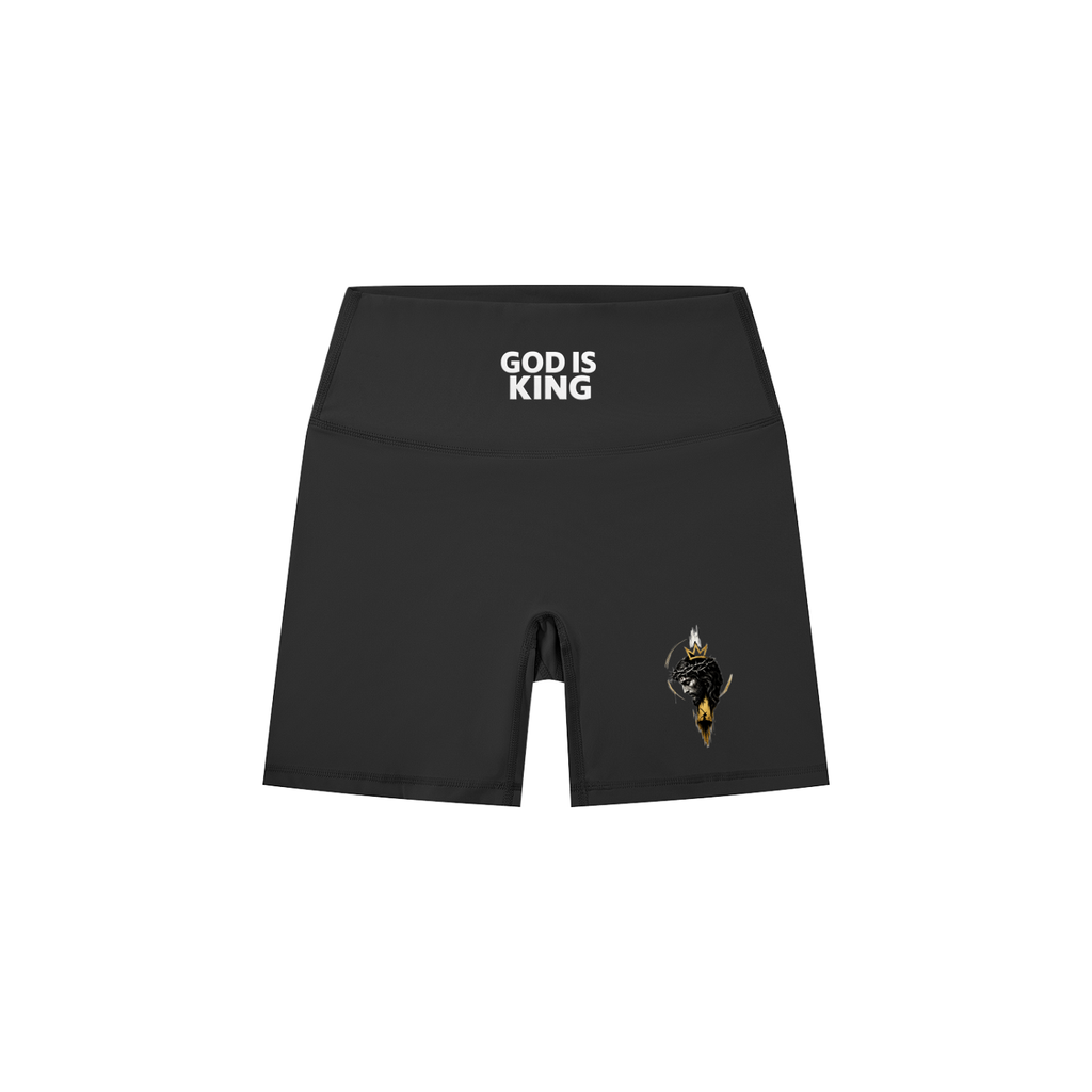 GOD IS KING Women’s High-Waisted Shorts