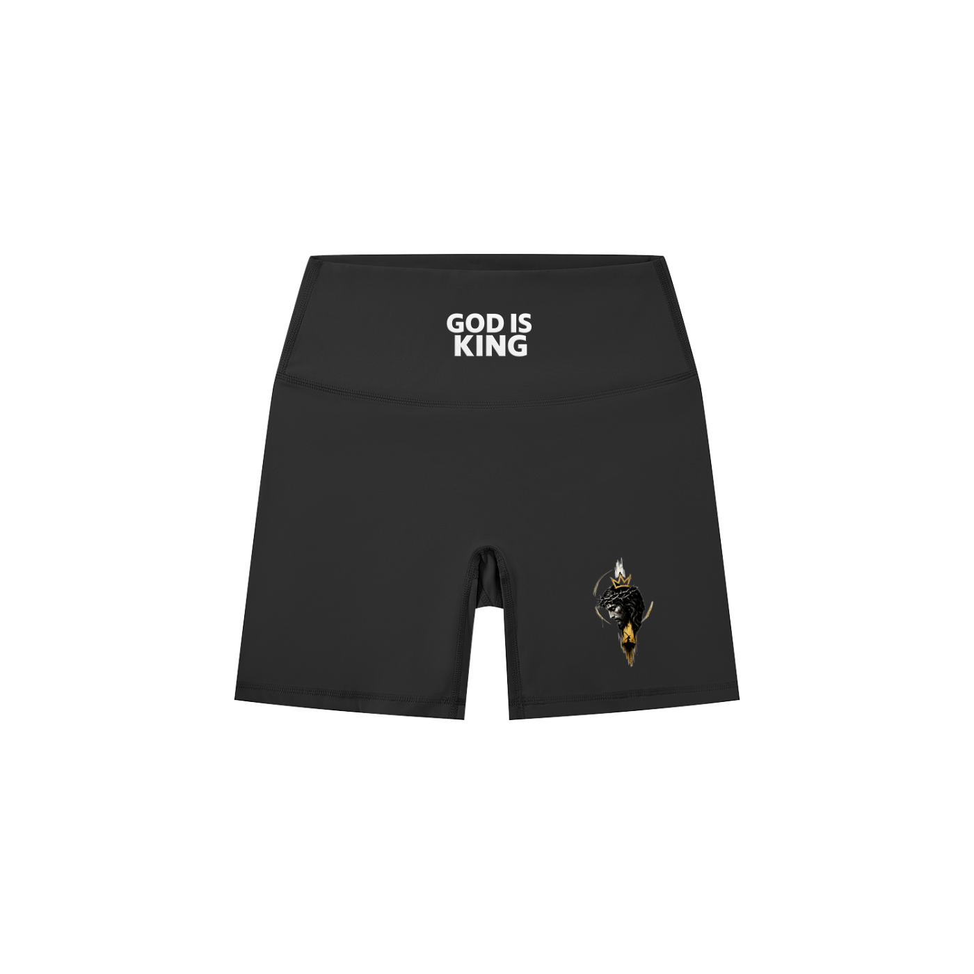 GOD IS KING Women’s High-Waisted Shorts