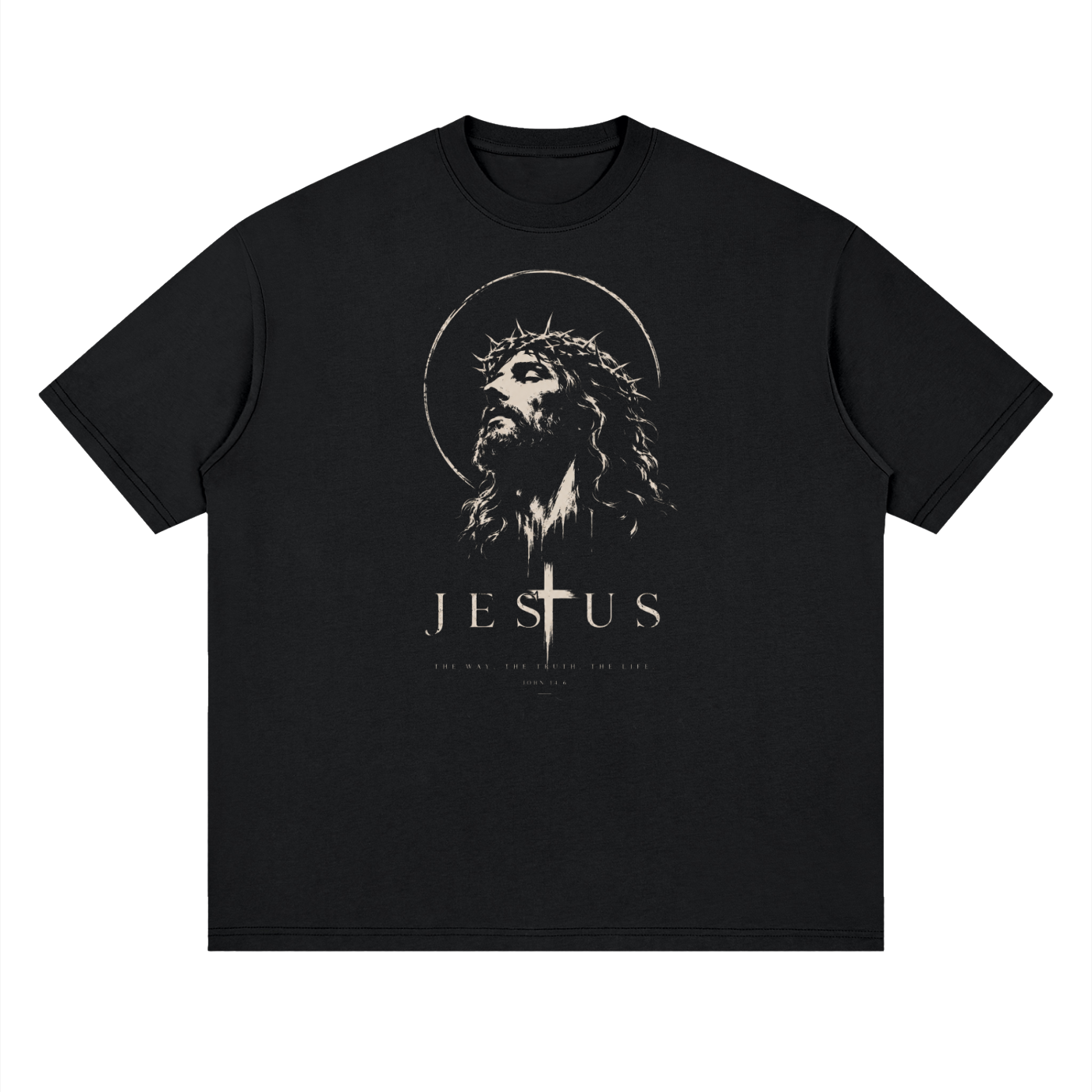 Jesus Streetwear Loose Drop Shoulder T-Shirt