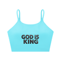 GOD IS KING Spaghetti Strap Yoga Sports Bra