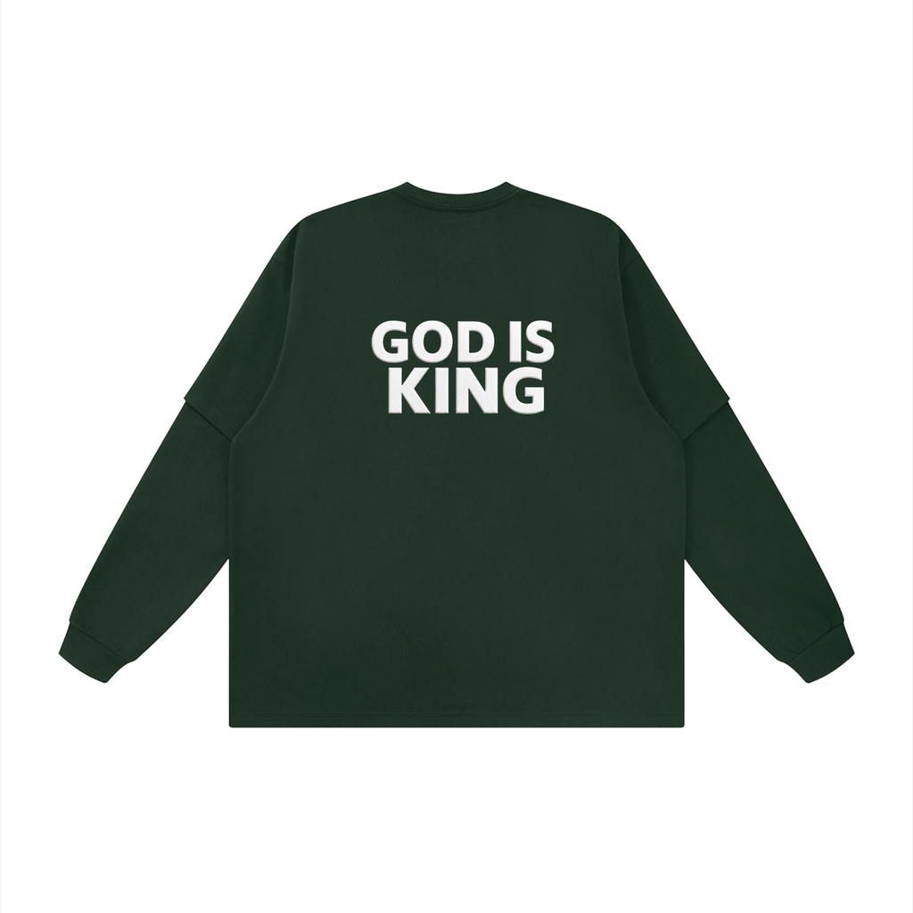 GOD IS KING Layered Oversized Long Sleeve