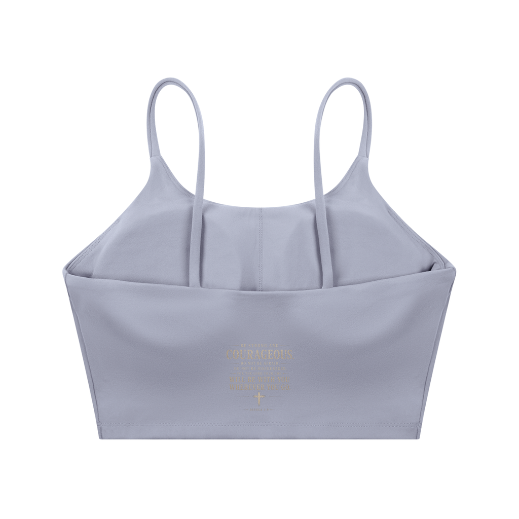 GOD IS KING Spaghetti Strap Yoga Sports Bra